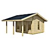 SKAN HOLZ Gartenhaus Luzern (Außenmaß inkl. Dachüberstand (B x T): 460 x 580 cm, Holz, Natur, Dachschalung & Dachlattung) | BAUHAUS