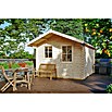 SKAN HOLZ Gartenhaus Narvik 2 (Außenmaß inkl. Dachüberstand (B x T): 340 x 400 cm, Holz, Natur) | BAUHAUS