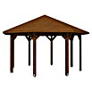 SKAN HOLZ Pavillon Nice 2 (L x B: 484 x 484 cm, Holz, Nussbaum) | BAUHAUS