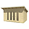 SKAN HOLZ Gartenhaus Ostende (Außenmaß inkl. Dachüberstand (B x T): 440 x 380 cm, Holz, Natur, 12 m²) | BAUHAUS