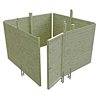 Skan Holz Carport-Abstellraum C2 (Passend für: Skan Holz Carports mit Durchfahrtsbreite bis 291 cm, Grün)