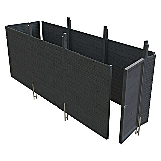 Skan Holz Carport-Abstellraum C5 (Passend für: Skan Holz Carports mit Durchfahrtsbreite bis 550 cm, Schiefergrau)