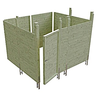 Skan Holz Carport-Abstellraum C8 (Passend für: Skan Holz Carports mit Durchfahrtsbreite bis 550 cm, Grün)