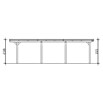 SKAN HOLZ Carport Emsland (Außenmaß inkl. Dachüberstand (B x T): 3,54 x 8,46 m, Einzelcarport, Nussbaum, Materialspezifizierung Dach: Aluminium-Dachplatten, Ohne Abstellraum) | BAUHAUS