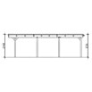 SKAN HOLZ Carport Emsland (Außenmaß inkl. Dachüberstand (B x T): 6,13 x 8,46 m, Doppelcarport, Schiefergrau, EPDM-Folie, Fichte, Ohne Abstellraum) | BAUHAUS