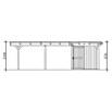 SKAN HOLZ Carport Emsland (Außenmaß inkl. Dachüberstand (B x T): 6,13 x 8,46 m, Doppelcarport, Natur, Mit Abstellraum, Aluminium-Dachplatten) | BAUHAUS