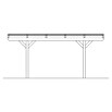 SKAN HOLZ Carport Odenwald (Außenmaß inkl. Dachüberstand (B x T): 4,28 x 5,41 m, Einzelcarport, Natur) | BAUHAUS