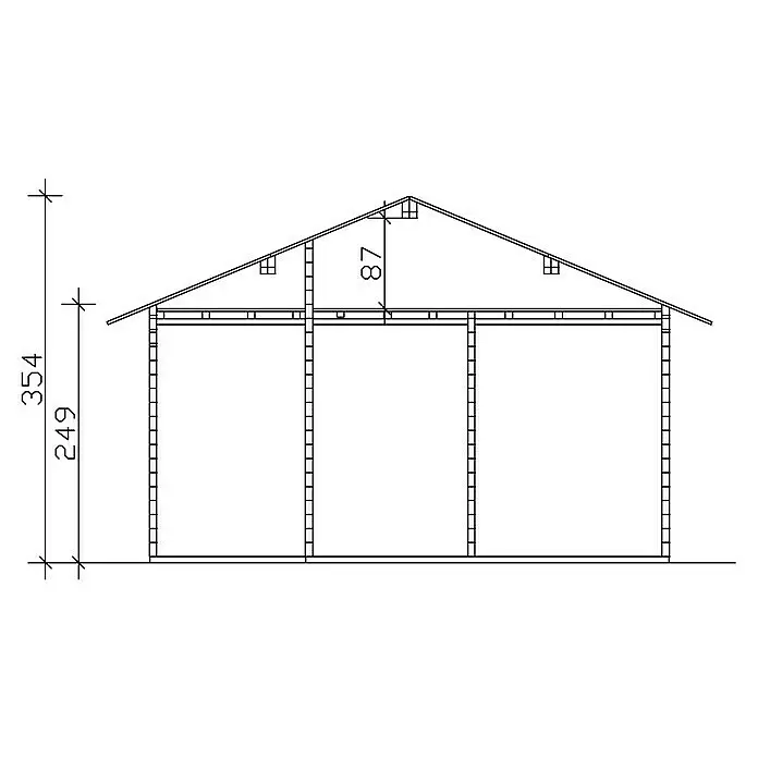 Skan Holz Gartenhaus OntarioAußenmaß inkl. Dachüberstand (B x T): 680 x 580 cm, Holz, Natur, Dachschalung & Dachlattung