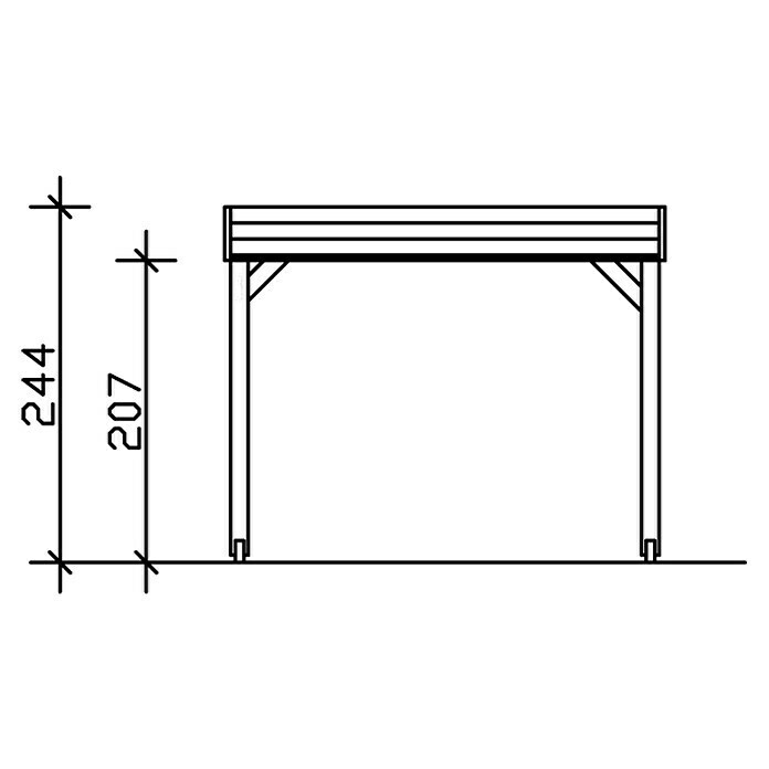 Skan Holz Pavillon ToulouseB x T: 302 x 302 cm, Holz, Eiche Sketch