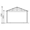 SKAN HOLZ Garage Varberg 1 (Außenmaß inkl. Dachüberstand (B x T): 410 x 585 cm, Unbehandelt Natur) | BAUHAUS