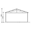 SKAN HOLZ Garage Varberg 2 (Außenmaß inkl. Dachüberstand (B x T): 540 x 585 cm, Unbehandelt Natur) | BAUHAUS