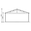 SKAN HOLZ Garage Varberg 3 (Außenmaß inkl. Dachüberstand (B x T): 610 x 585 cm, Rot) | BAUHAUS