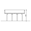 SKAN HOLZ Carport Wallgau (Außenmaß inkl. Dachüberstand (B x T): 4,3 x 6 m, Einzelcarport, Nussbaum, Dachlatten zur Eindeckung mit Dachziegeln) | BAUHAUS