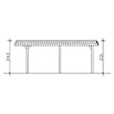SKAN HOLZ Carport Wendland (3,62 x 6,28 m, Einzelcarport, Eiche Hell, Farbe Dach: Rot, Dachschalung mit EPDM-Folie) | BAUHAUS