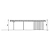 SKAN HOLZ Carport Wendland (Außenmaß inkl. Dachüberstand (B x T): 6,3 x 8,79 m, Doppelcarport, Eiche Hell, Materialspezifizierung Dach: Aluminium-Dachplatten, Mit Abstellraum) | BAUHAUS