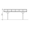 SKAN HOLZ Carport Westerwald (Außenmaß inkl. Dachüberstand (B x T): 3,62 x 6,48 m, Einzelcarport, Natur) | BAUHAUS