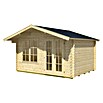 SKAN HOLZ Gartenhaus Stavanger 1 (Außenmaß inkl. Dachüberstand (B x T): 420 x 400 cm, Holz, Natur) | BAUHAUS