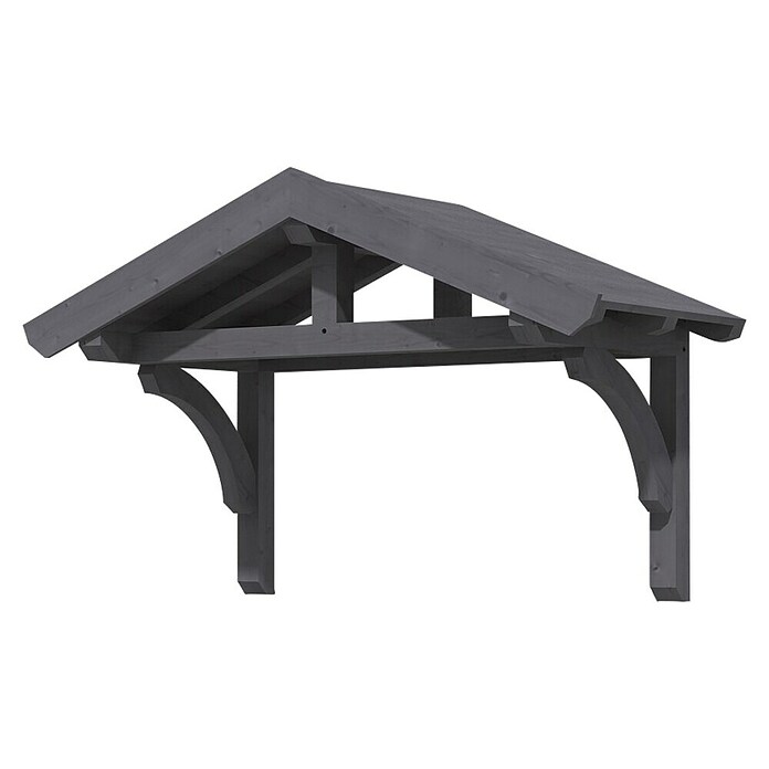 SKAN HOLZ Giebelvordach Stettin 1 (180 x 80 x 208 cm, Schiefergrau) | BAUHAUS