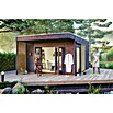 SKAN HOLZ Gartenhaus Tokio 2 (Außenmaß inkl. Dachüberstand (B x T): 340 x 440 cm, Holz, Schiefergrau, 11,56 m², Doppelschalig) | BAUHAUS