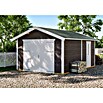 SKAN HOLZ Garage Varberg 1 (Außenmaß inkl. Dachüberstand (B x T): 410 x 585 cm, Grau) | BAUHAUS