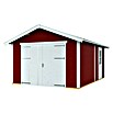 SKAN HOLZ Garage Varberg 1 (Außenmaß inkl. Dachüberstand (B x T): 410 x 585 cm, Rot) | BAUHAUS