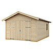 SKAN HOLZ Garage Varberg 1 (Außenmaß inkl. Dachüberstand (B x T): 410 x 585 cm, Unbehandelt Natur) | BAUHAUS