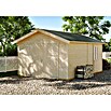 SKAN HOLZ Garage Varberg 1 (Außenmaß inkl. Dachüberstand (B x T): 410 x 585 cm, Unbehandelt Natur) | BAUHAUS