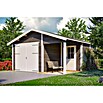 SKAN HOLZ Garage Varberg 2 (Außenmaß inkl. Dachüberstand (B x T): 540 x 585 cm, Schiefergrau) | BAUHAUS