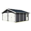 SKAN HOLZ Garage Varberg 3 (Außenmaß inkl. Dachüberstand (B x T): 610 x 585 cm, Grau) | BAUHAUS