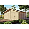 SKAN HOLZ Garage Varberg 3 (Außenmaß inkl. Dachüberstand (B x T): 610 x 585 cm, Unbehandelt Natur) | BAUHAUS