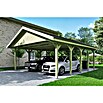 SKAN HOLZ Carport Wallgau (Außenmaß inkl. Dachüberstand (B x T): 6,2 x 7,5 m, Doppelcarport, Farbe Dach: Schwarz) | BAUHAUS