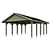 SKAN HOLZ Carport Wallgau (Außenmaß inkl. Dachüberstand (B x T): 6,2 x 7,5 m, Doppelcarport, Farbe Dach: Schwarz) | BAUHAUS