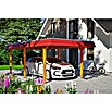 SKAN HOLZ Carport Wendland (3,62 x 6,28 m, Einzelcarport, Eiche Hell, Farbe Dach: Rot, Dachschalung mit EPDM-Folie) | BAUHAUS
