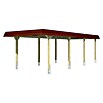 SKAN HOLZ Carport Wendland (3,62 x 8,7 m, Einzelcarport, Weiß, Farbe Dach: Rot, Materialspezifizierung Dach: Aluminium-Dachplatten) | BAUHAUS
