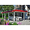 SKAN HOLZ Carport Wendland (3,62 x 8,7 m, Einzelcarport, Weiß, Farbe Dach: Rot, Materialspezifizierung Dach: Aluminium-Dachplatten) | BAUHAUS