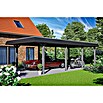 SKAN HOLZ Carport Wendland (Außenmaß inkl. Dachüberstand (B x T): 4,09 x 8,7 m, Einzelcarport, Schiefergrau, Farbe Dach: Anthrazit, Materialspezifizierung Dach: EPDM-Folie, Fichte) | BAUHAUS