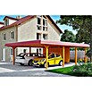 SKAN HOLZ Carport Wendland (Außenmaß inkl. Dachüberstand (B x T): 6,3 x 8,79 m, Doppelcarport, Eiche Hell, Materialspezifizierung Dach: Aluminium-Dachplatten, Mit Abstellraum) | BAUHAUS