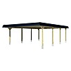 SKAN HOLZ Carport Wendland (Außenmaß inkl. Dachüberstand (B x T): 6,3 x 8,79 m, Doppelcarport, Natur, Farbe Dach: Anthrazit, Materialspezifizierung Dach: Aluminium-Dachplatten) | BAUHAUS