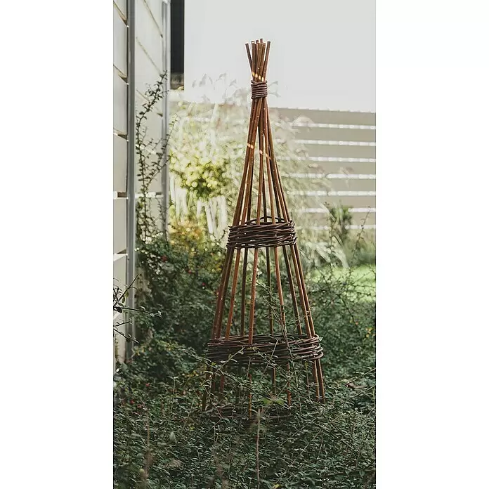 Rankhilfe - Höhe: 150 cm, Weide, Naturbraun - Stimmungsaufnahme