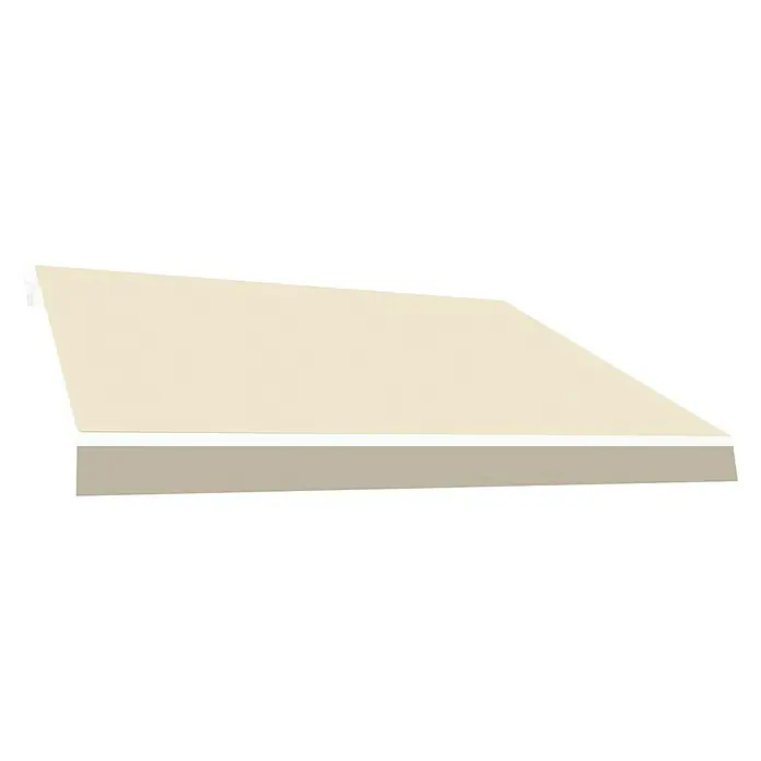 SmartSun Lona para toldo Poliéster - Crudo, Ancho: 4 m, Caída: 2,5 m - Primer plano de un toldo beige, perfecto para uso en exteriores, que proporciona sombra y protección solar.