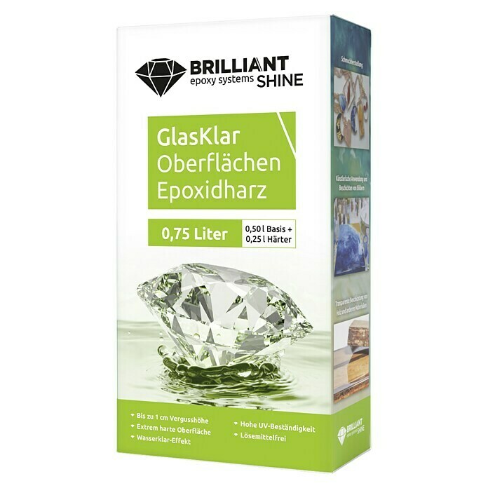 Epoxidharz Oberflächenharz Brilliant Shine (Glasklar, 0,75 l) | BAUHAUS