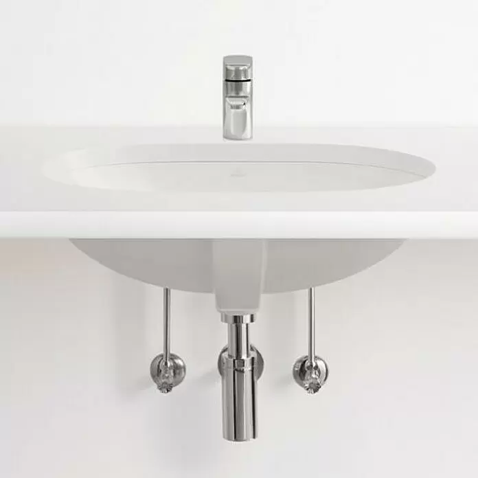Villeroy & Boch O.novo Unterbauwaschbecken - 60 x 35 cm, Mit schmutzabweisender Glasur, Hahnloch: Ohne, Mit Überlauf, Weiß - Stimmungsaufnahme