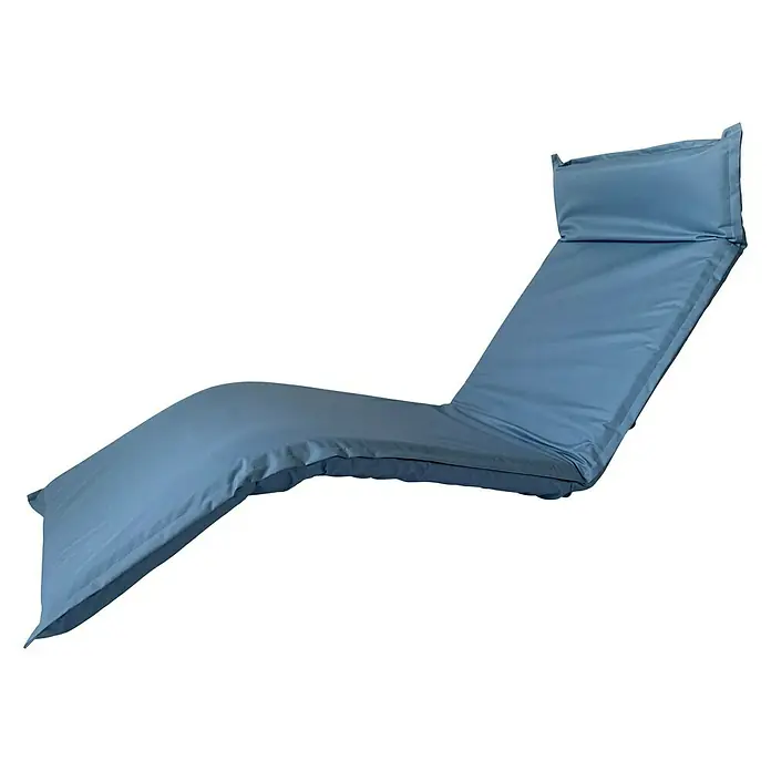 Sonnenliege Liegekissen - Ombre Blue, Länge: 180 cm - Blaue Strandmatte mit Kopfkissen für entspanntes Sonnenbaden am Strand oder Pool. Der ideale Begleiter für den Sommerurlaub.