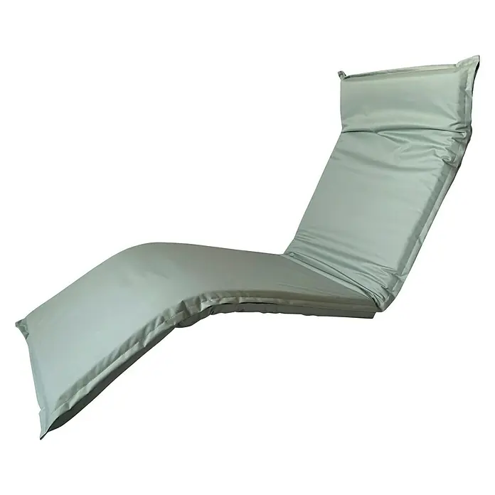 Sonnenliege Liegekissen - Desert Sage, Länge: 180 cm - Hier ist ein grauer, gepolsterter Patientenstuhl für komfortables Liegen. Ideal für medizinische Einrichtungen und den häuslichen Gebrauch.