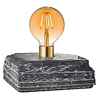 Tween Light Tischleuchte Stone (10 W, L x B x H: 21,5 x 21,5 x 9 cm, Grau, E27)