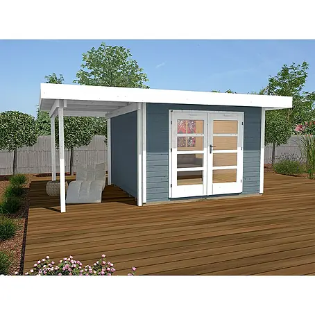 Weka  Gartenhaus Designhaus 126 A + Anbau 175 cm
