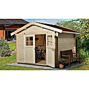 Weka Gartenhaus Premium 28 (Außenmaß inkl. Dachüberstand (B x T): 380 x 284 cm, Holz, Natur, 7,5 m²) | BAUHAUS