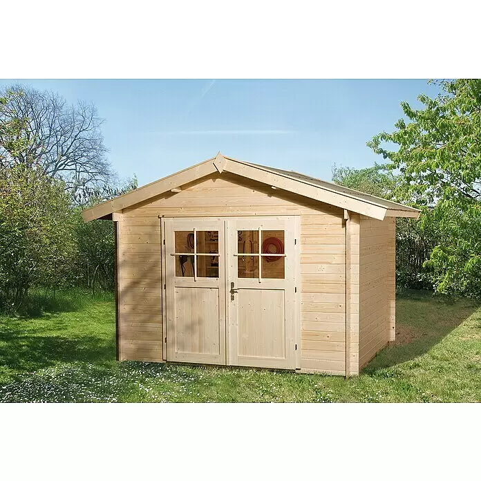 Weka Gartenhaus Premium 28 - Holz, Natur - Stimmungsaufnahme