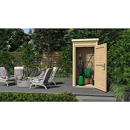 Weka Gerätehaus 1x1 (Holz, 0,966 m², Wandstärke: 21 mm, Natur)