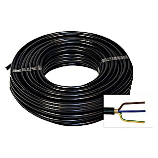 Podzemni kabel NYY-J 3x1,5 (Broj parica: 3, 1,5 mm², Duljina: 10 m, Crne boje)